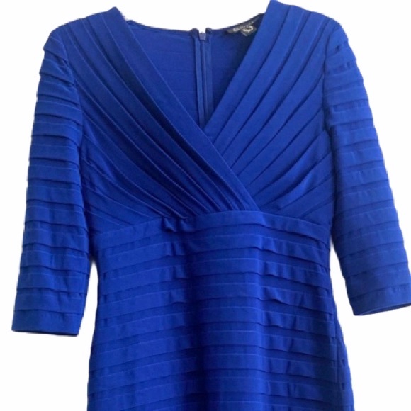 Stunning Adrianna Papell Dress, Blue Body con sz 6 - Picture 8 of 16